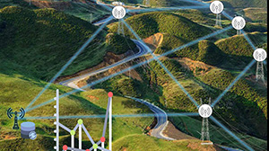 The PrognoNetz project aims at high-resolution, real-time overhead line monitoring. (Illustration: ITIV, KIT)