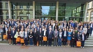 Teilnehmer der 22. Konferenz von alumni-clubs.net am KIT (Foto: Andreas Drollinger, KIT)