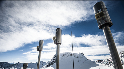 Meteorological measuring station on the Zugspitze (Photo: Markus Breig, KIT)