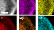 The active material, using transmission electron microscopy (HRTEM) and energy dispersive X-ray spectroscopy (EDX). (Figure: Nature Communications) The active material, using transmission electron microscopy (HRTEM) and energy dispersive X-ray spectroscopy (EDX). (Figure: Nature Communications)