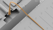 Concept of a photonic multi-chip system with a photonic wire bond. (Figure: IPQ/IMT/KIT) Concept of a photonic multi-chip system with a photonic wire bond. (Figure: IPQ/IMT/KIT)
