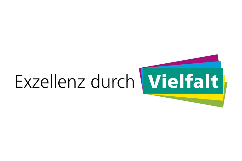 Logo with the German text "Exzellenz durch Vielfalt" (Excellence through Diversity).