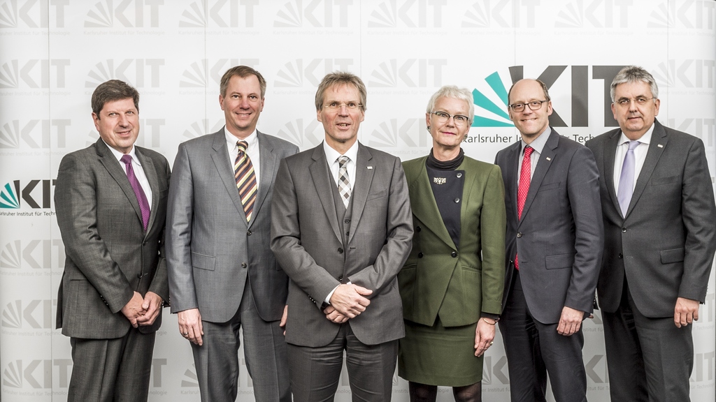 Das aktuelle Präsidium des KIT seit Januar 2016 (Foto: Markus Breig, KIT)
