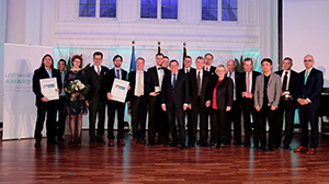 Gewinner und Jury des Lothar-Späth-Awards 2018 – in der Mitte das INERATEC-Team (Foto: Wolfang List)