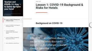 Ein E-Learning-Modul zur Schulung von Mitarbeiterinnen und Mitarbeitern gehört zum Angebot von COVID-READY. (Abbildung: Hotel Resilient)