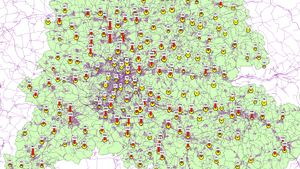 Die täglichen Ladevorgänge von Elektrofahrzeugen ortsaufgelöst prognostiziert das Planungsinstrument für den Ausbau der Ladeinfrastruktur in der Region Stuttgart (Grafik: KIT)