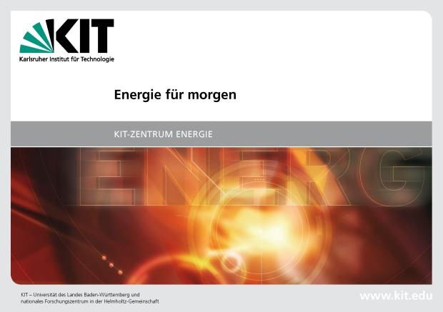 Flyer KIT-Zentrum Energie Titelseite