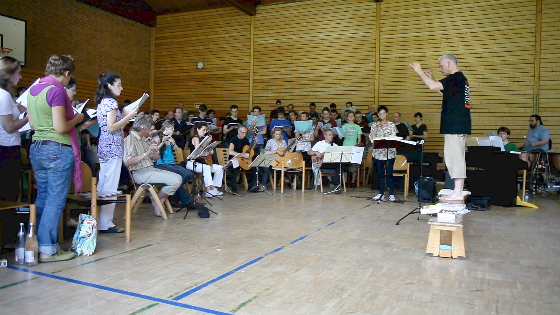 Proben des KIT-Konzertchors in Baerenthal