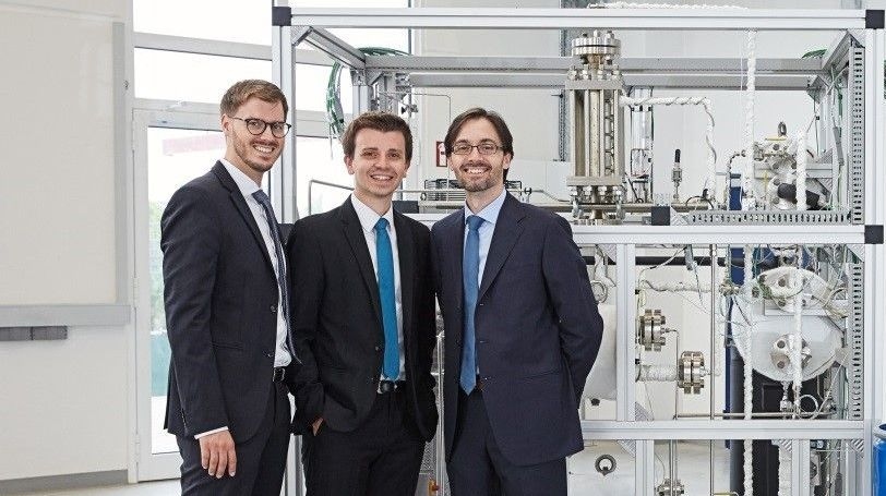 Die Gründer des Spin-offs des KIT INERATEC: Tim Böltken, Philipp Engelkamp und Paolo Piermartini. (Foto: KIT)