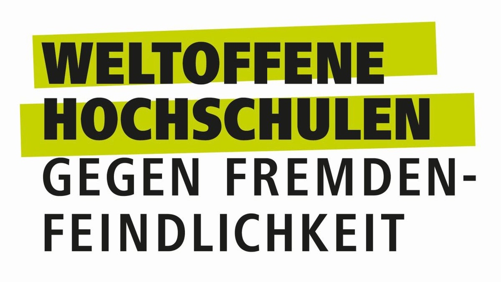 Logo der Aktion „Weltoffene Hochschulen – Gegen Fremdenfeindlichkeit“ (Grafik: HRK)