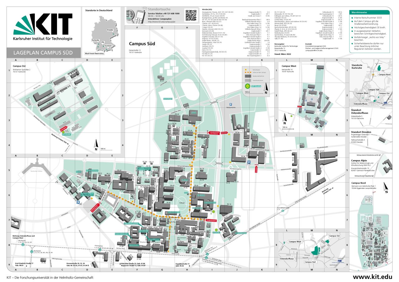 Lageplan Campus Süd