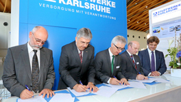 Stadtwerke Karlsruhe mit dem KIT und der DVGW-Forschungsstelle am Engler-Bunte-Institut unterstreichen ihre Zusammenarbeit