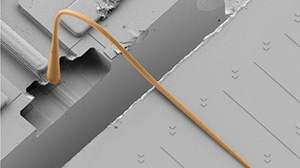 Entwurf eines photonischen Multi-Chip-Systems mit einem photonischen Wirebond. (Abbildung: IPQ/IMT/KIT)