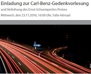 Einladung zur Carl-Benz-Gedenkvorlesung