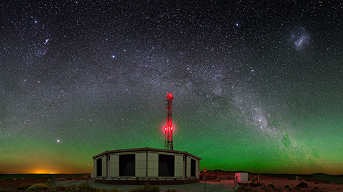 The fluorescence detector building Los Morados (Photo: Steven Saffi / Pierre Auger Collaboration)