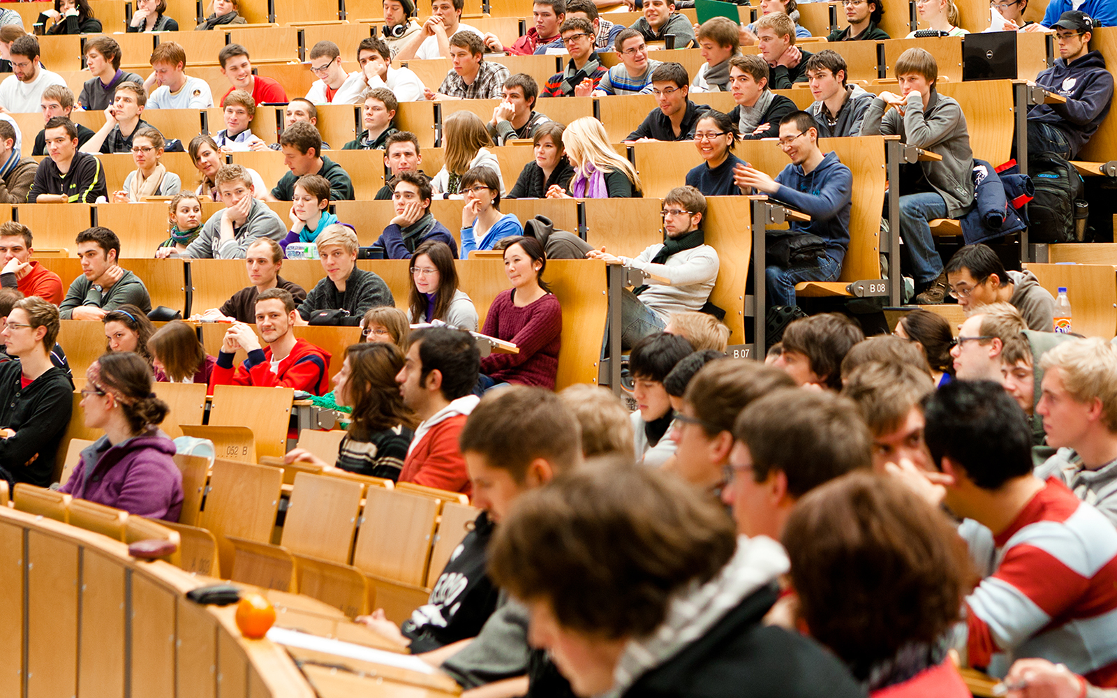 Students at a lecture hall