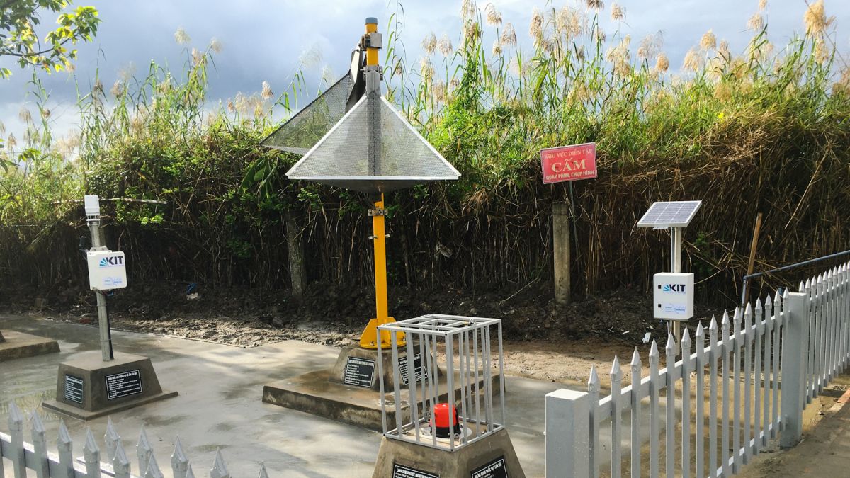 Messsystem zur Erfassung Landsenkung im Mekong-Delta in Vietnam