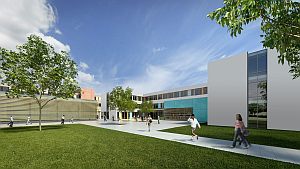 Das neue Institutsgebäude: Mehr Raum für das Grid Computing Centre Karlsruhe und das Institut für Angewandte Informatik (Quelle: Obermeyer Planen + Beraten GmbH)