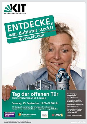 Plakat zum Tag der offenen Tür  am KIT (Abb. KIT)