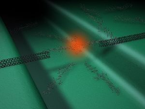Maßgeschneiderte Moleküle mit Leuchtkern zwischen Nanoröhren aus Kohlenstoff (Foto:KIT )