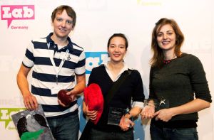 Entpuppten sich beim Science-Wettbewerb als Kommunikationstalente der Wissenschaft (v.l.n.r.): Stefan Suwelack, Isabelle Steinke, Sarah Jarvis (Foto: Sandra Göttisheim)