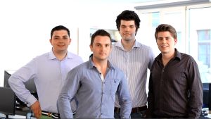 Die vier Honestly-Gründer (von links): Mateo Freudenthal, Sven Bläse, Sebastian Wenzel, Pascal Klein (Foto: Honestly) 