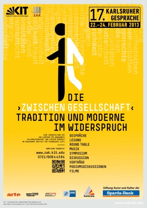 Plakat zu den 17. Karlsruher Gesprächen (Grafik: ZAK / Sahar Aharoni)