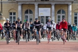 Drei Länder in fünf Tagen: Bei der tourEUCOR radeln 120 Teilnehmerinnen und Teilnehmer durch die Oberrheinregion (Foto: Emanuel Jöbstl, KIT)