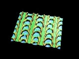 Von der Natur inspiriert und per Laser auf einen Stahlbolzen gefräst:  3-D-Aufnahme der schuppenähnlichen Struktur (Aufnahme: Christian Greiner, KIT)