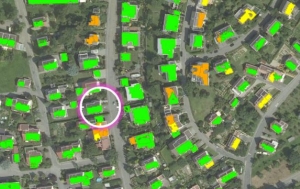 EAGLESolar project calculates the suitability of individual homes for installation of solar facilities and potential energy savings based on 3D maps, weather data, and electricity tariffs. (Photo: IPF, KIT)