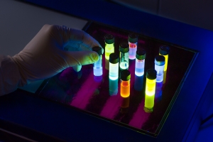 Farbstoffe als Grundlage für organische Leuchtdioden werden dank dem Wissen über ihre Quantenmechanik maßgeschneidert. (Bild: KIT)