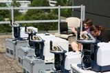 Vergleichsmessungen mit mehreren Fourierspektrometern auf der Dachterrasse des KIT-Instituts für Meteorologie und Klimaforschung. (Foto: Dr. Frank Hase)
