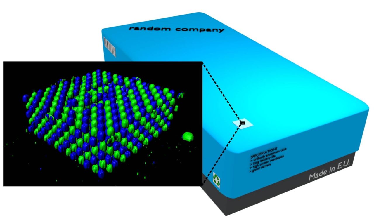 Counterfeits and product piracy can be prevented by security features, such as printed 3D microstructures, on products or packagings. (Photo: Frederik Mayer/KIT)