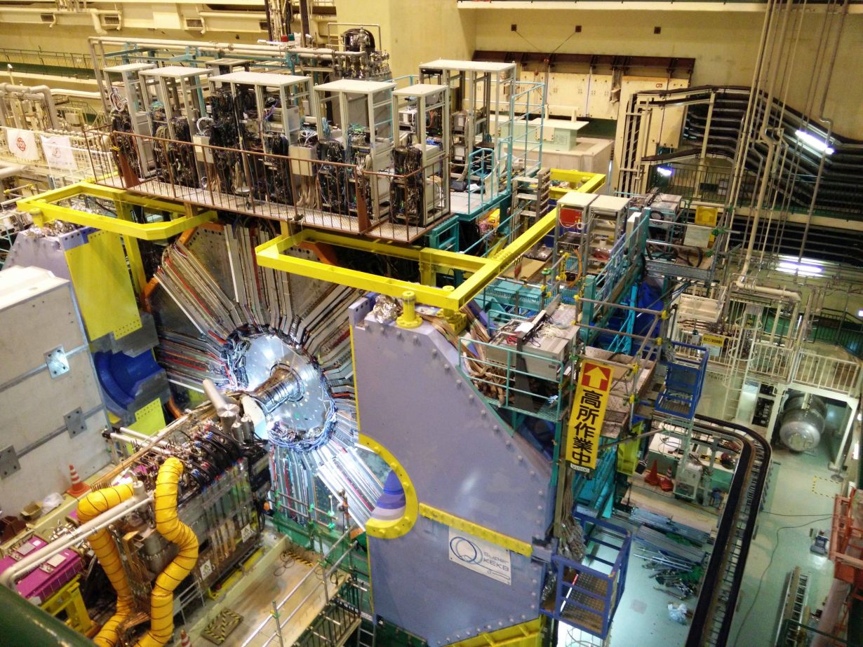 The new particle accelerator experiment Belle II searches for the origin of the universe. (Photo: Felix Metzner, KIT)