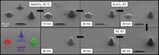 Dreidimensionale Mikrostrukturen aus verschiedenen spaltbaren Fotolacken. Die Rasterelektronenmikroskopaufnahmen zeigen den selektiven Abbau der Strukturen. (Skalierung 20 µm) (Abb.: Nature Communications) 