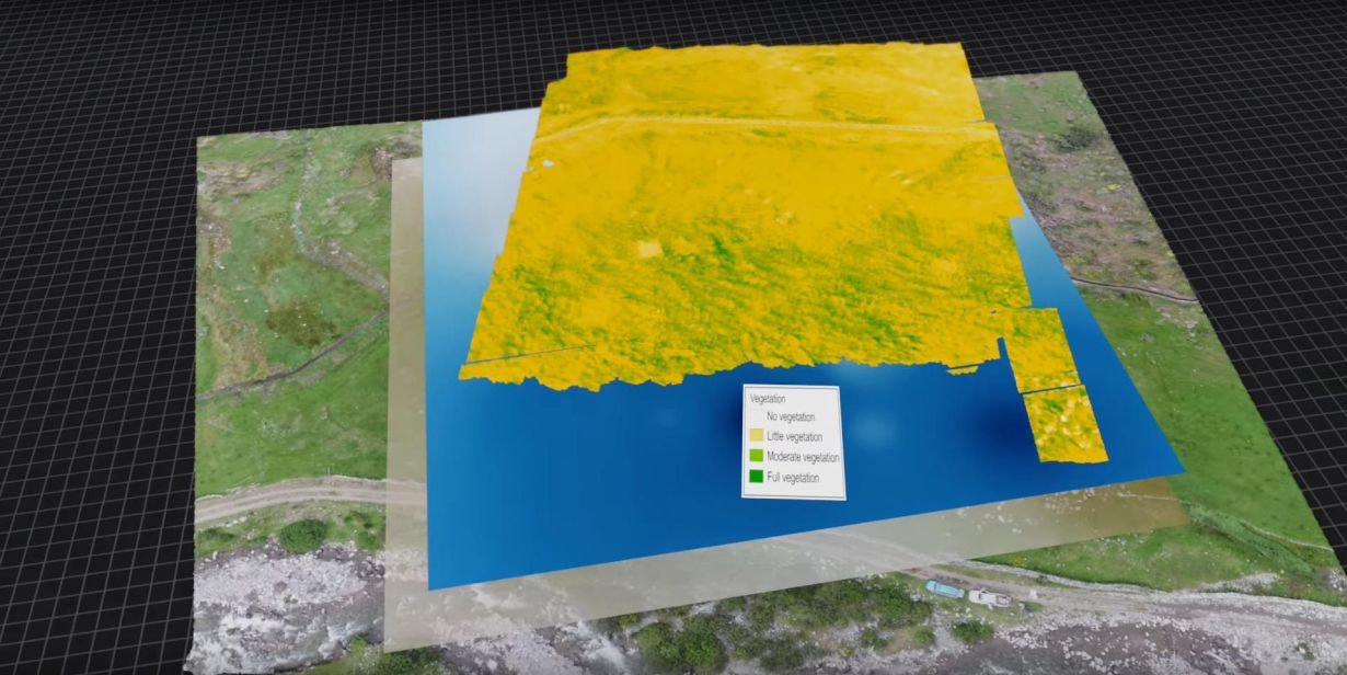 Die KI soll aus einfachen Luft- und Satellitenaufnahmen detaillierte Informationen über die Bodenbeschaffenheit, wie Vegetation, in Wassermangelregionen ableiten können (Quelle: Video zur Messkampagnge,  www.youtube.com/watch?v=RfaP5d6_1QQ)