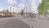 Construction of the Schroff Kolleg will start at the end of August 2020, which would allow the students to move in by spring 2022. (Illustration: HERBERGER Hoch,- Tief- und Ingenieurbau GmbH)
