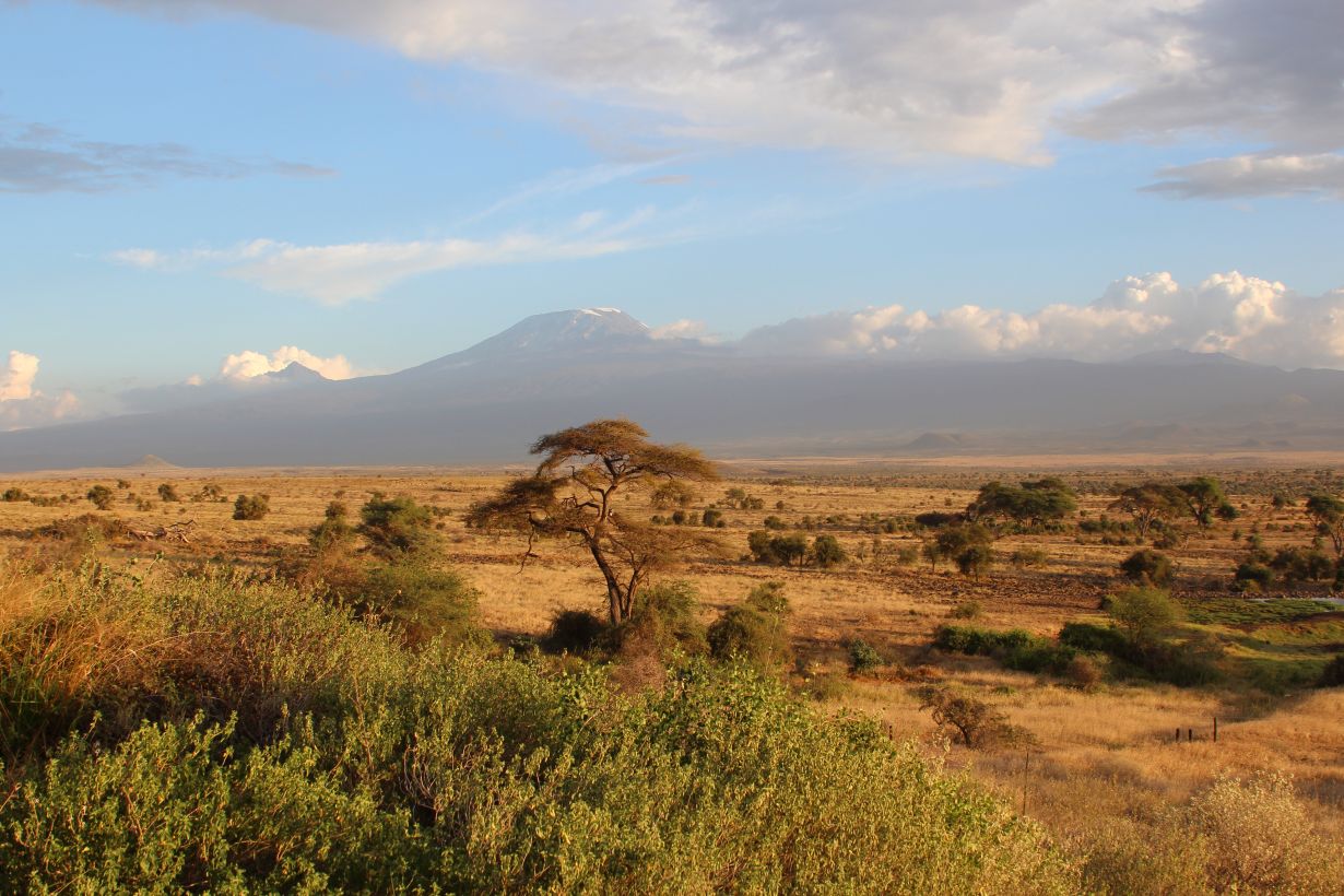 The Kilimanjaro dominates the landscape of East Africa. There, impacts of climate change can already be felt clearly. (Photo: Harald Kunstmann, KIT)