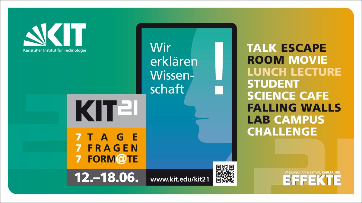7 Tage voller Wissenschaft: Mit abwechslungsreichen und partizipativen Online- und Hybridangeboten beteiligt sich das KIT am Karlsruher Wissenschaftsfestival EFFEKTE