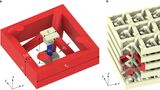 Designed elastic metamaterial structure made of a single linear elastic material. (Illustration: Dr. Yi Chen, KIT) 