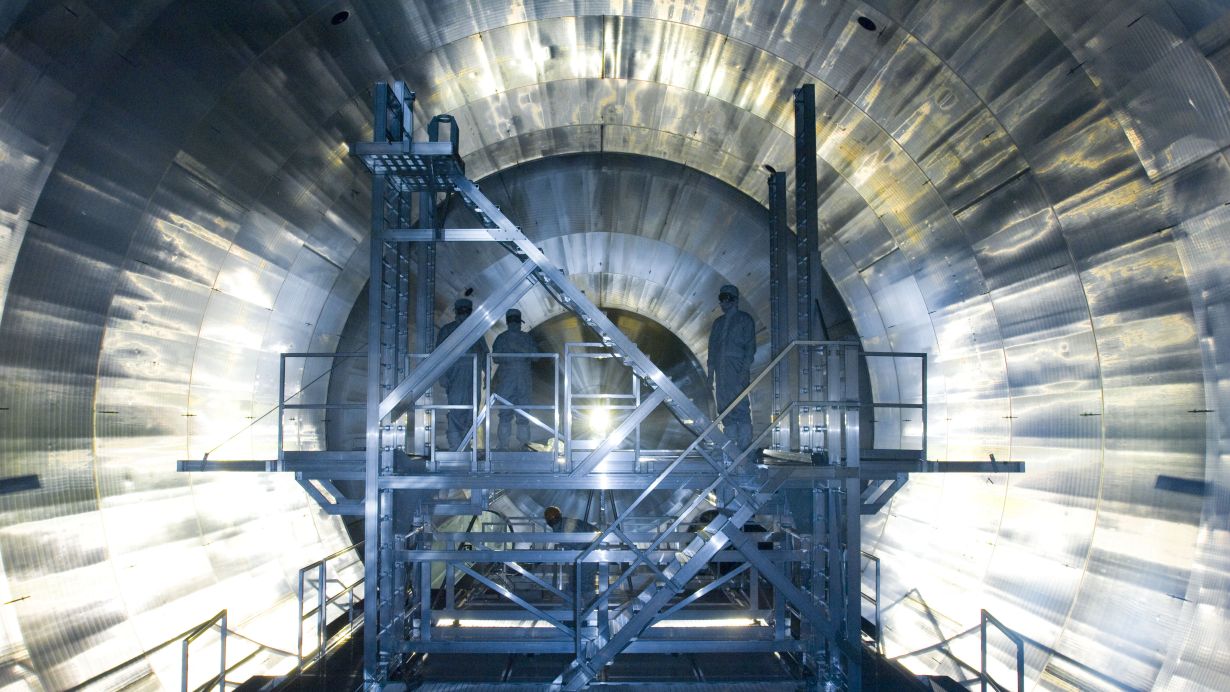 The KATRIN neutrino scales will also be covered by the program of the Spring Meeting of the German Physical Society at KIT. (Photo: KIT) 