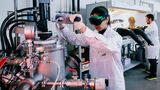 Alloy production by means of arc melting in the material synthesis lab of the Institute for Applied Materials – Materials Science and Engineering. (Photo: Chiara Bellamoli, KIT)