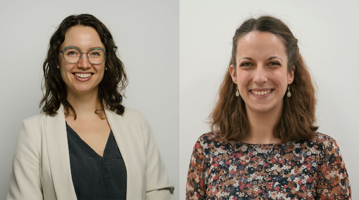 left side: Phil Dera; right side: Department of Chemical Engineering, Imperial College London Die Nachwuchswissenschaftlerinnen Dr. Bianca Schacherl und Dr. Laura Marie Helleckes erhalten für ihre Projekte eine Förderung der Carl-Zeiss-Stiftung. (Fotos: links: Phil Dera; rechts: Department of Chemical Engineering, Imperial College London)