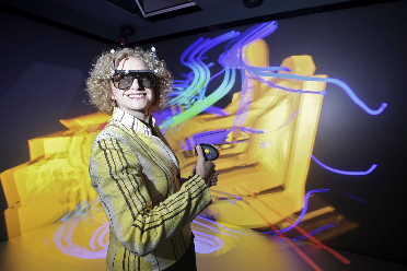 Die LESC-Gründerin Professorin Ovtcharova in Aktion - Virtuality goes reality! 